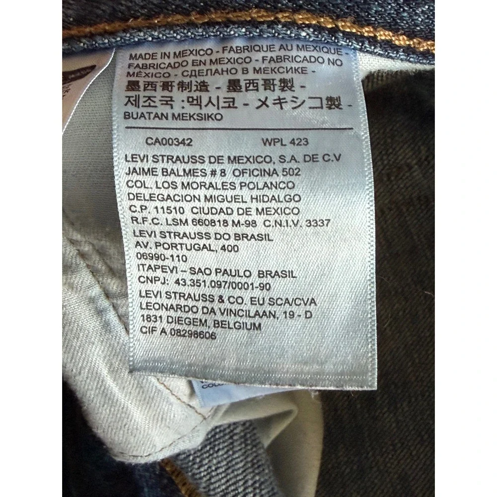 Levi's 501 Original Fit‎ Jeans Mens 36x32 Dark Wash Straight Leg Button Fly